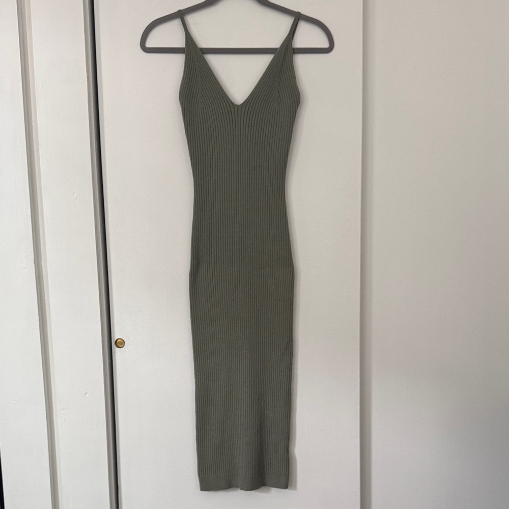 Princess Polly Ribbed Knit Midi Dress
